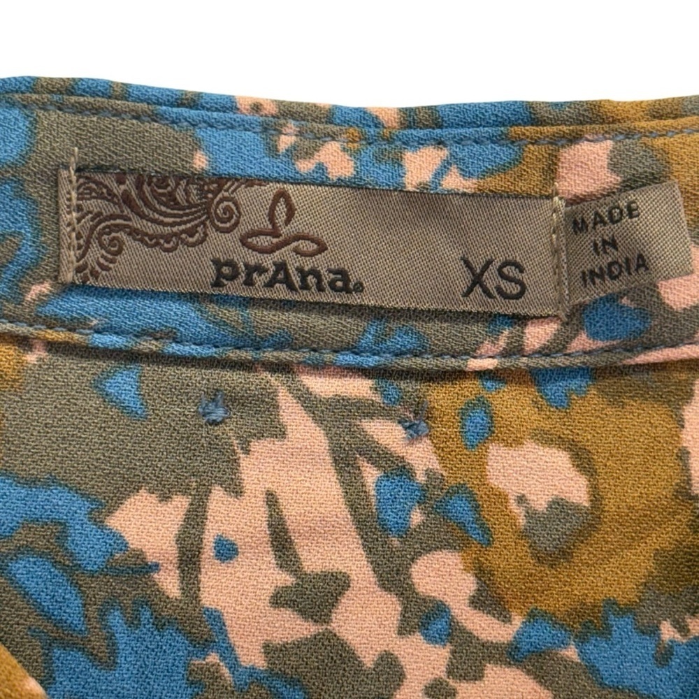Prana Floral Tunic - Blue and Brown Size XS - Picture 5 of 12